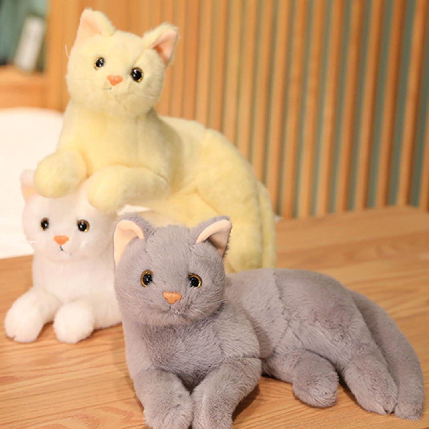 LuxusKollektion Kuscheltier Kuscheltier Katze Plüsch Lebensecht 30cm 29cm Schwarze Streifen