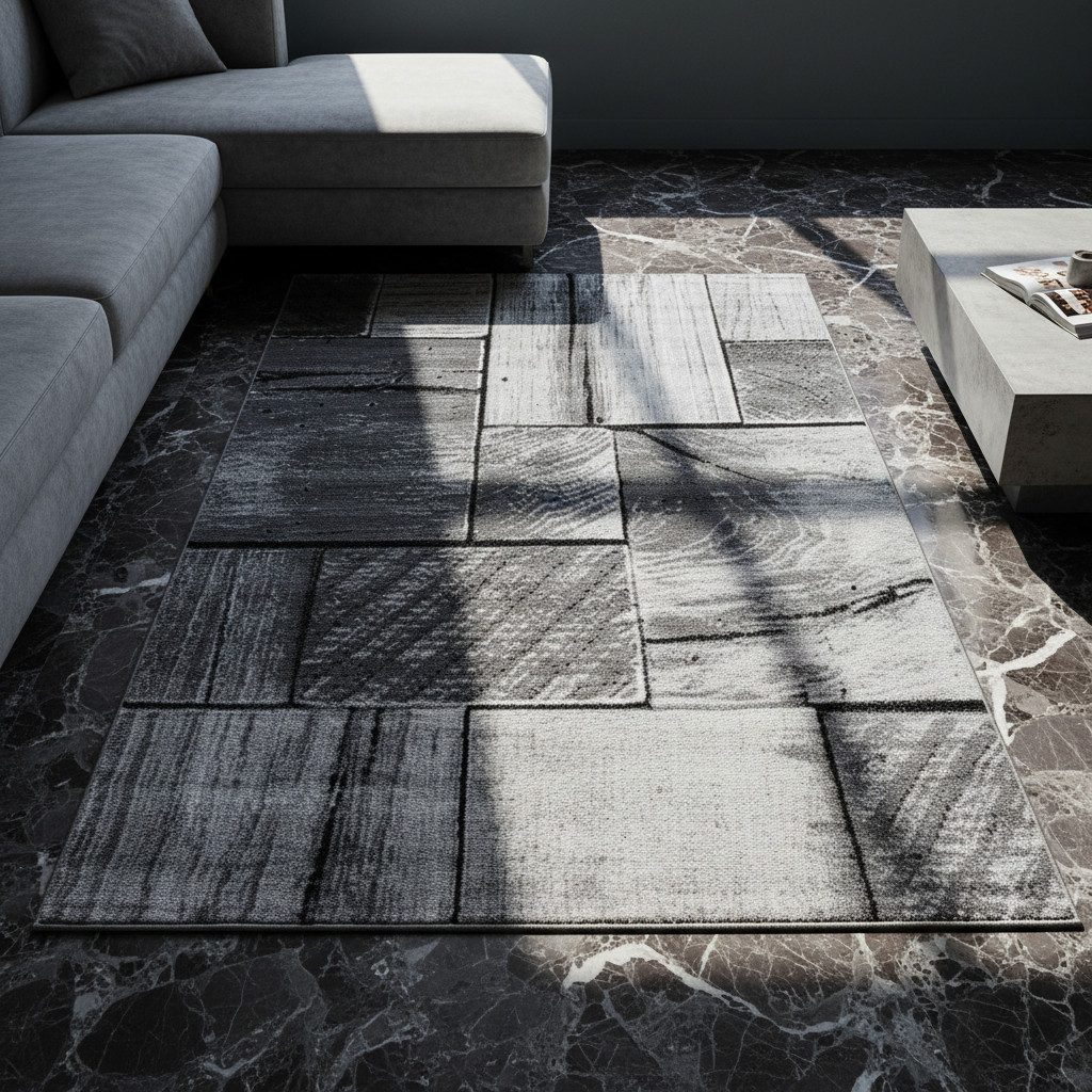 KADIMA DESIGN Teppich DRAU Wohnzimmer Schlafzimmer Waschbar Wohnzimmerteppich Esszimmer, Läufer, Höhe: 14 mm, 80x150 cm, Strapazierfähig Fußbodenheizung Waschbar