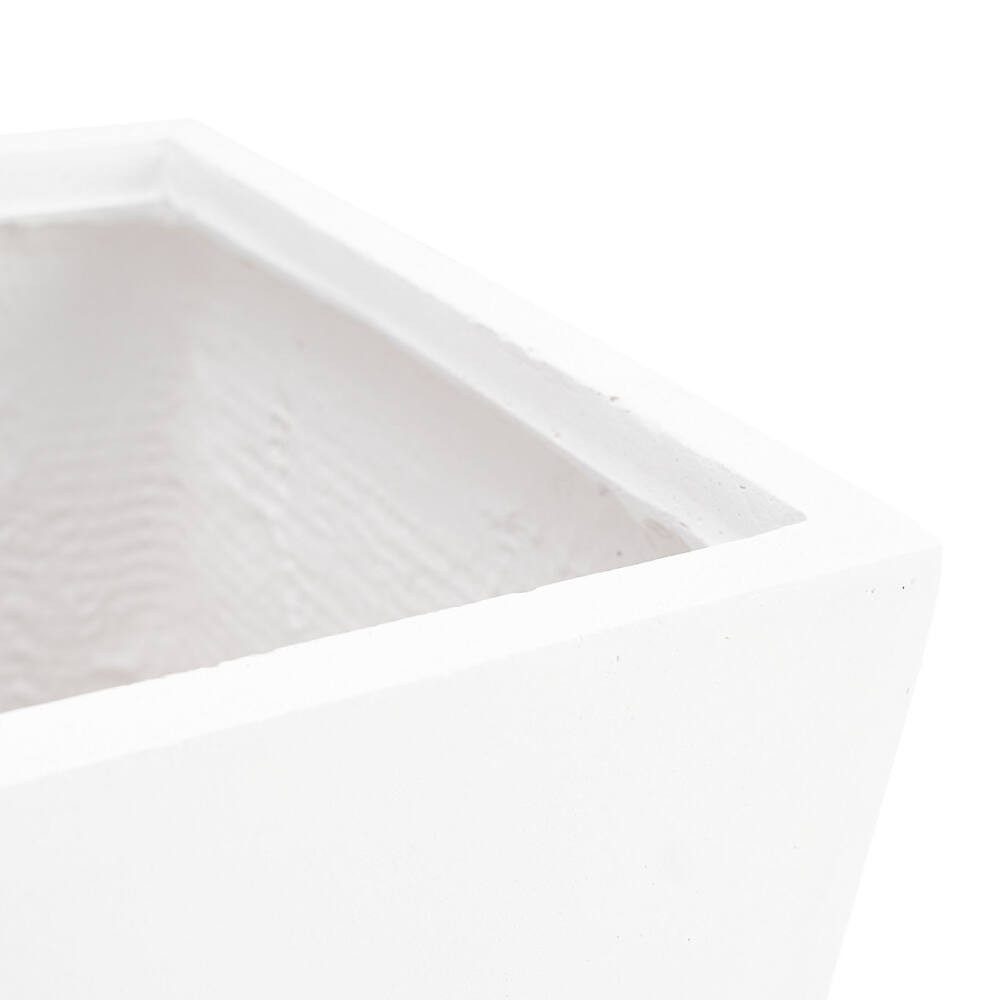 Pflanzwerk® Pflanzkübel CUBE Premium Fiberglas Blumenkübel Frostbeständig mit Lotus-Effekt, Lotus-Effekt - Handgefertigt - Eckig - Frostbeständig