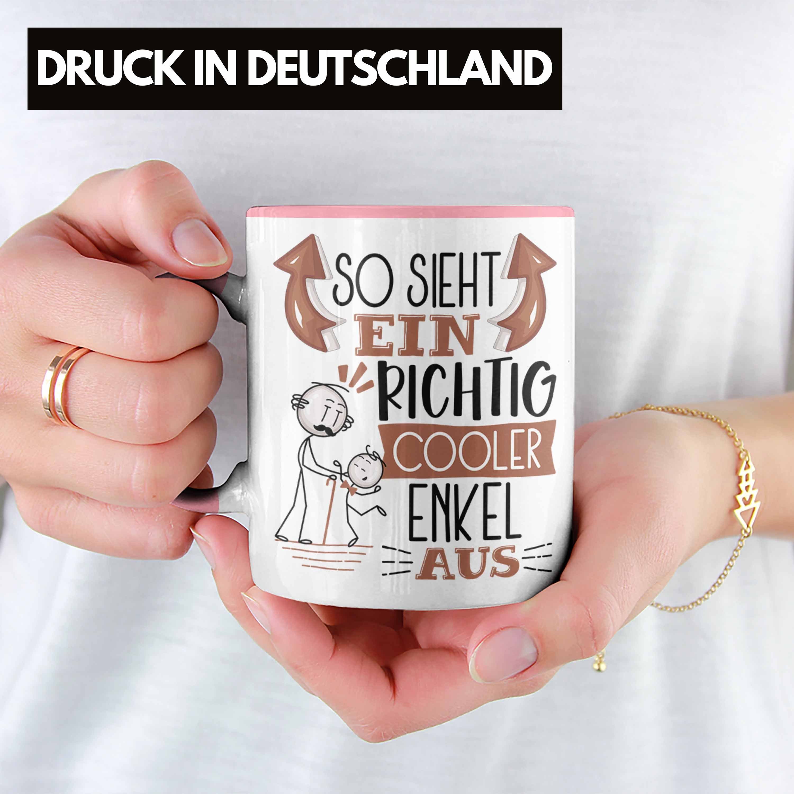 RIchtig Trendation Geschenk Tasse Rosa Aus Enkel Sieht So Ein Cooler Tasse Enkel Geschenkid