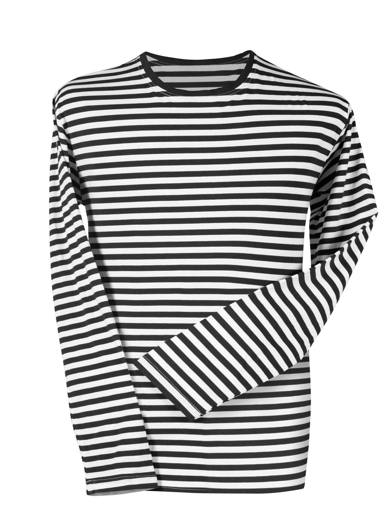 thetru Clown-Kostüm Ringelshirt schwarz-weiß - Faschingskostüm Kinder, Gestreiftes Shirt für Karneval und Alltag – qualitativ entsprechend