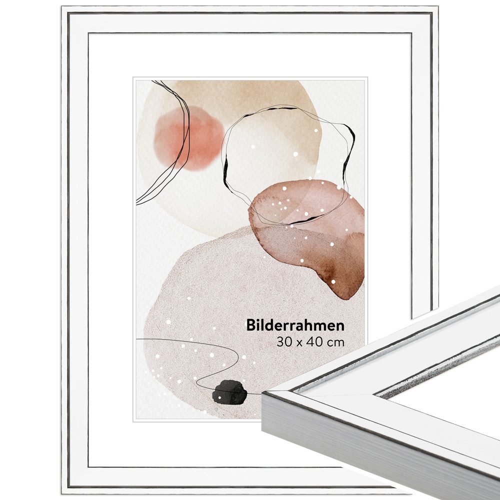 WANDStyle Bilderrahmen H120, Weiß, dunkel abgesetzte günstig online kaufen