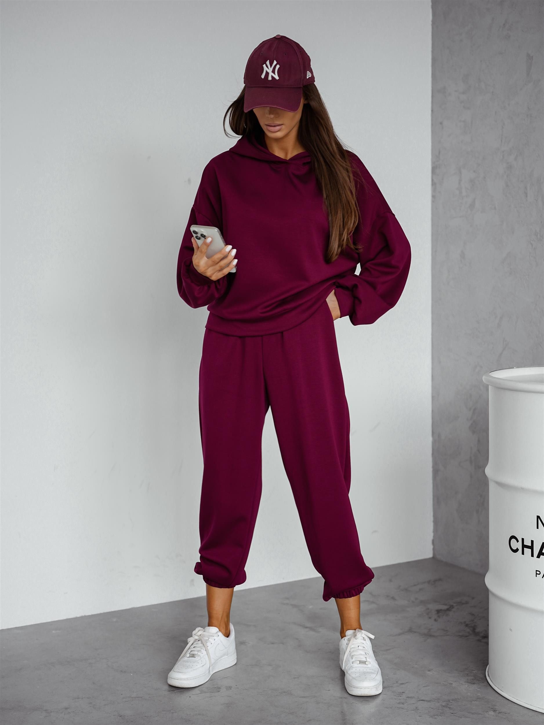 EloModa Jogginganzug Damen Trainingsanzug Oversize Jogginganzug 2-teilig Hoodie und Jogging (2-tlg)