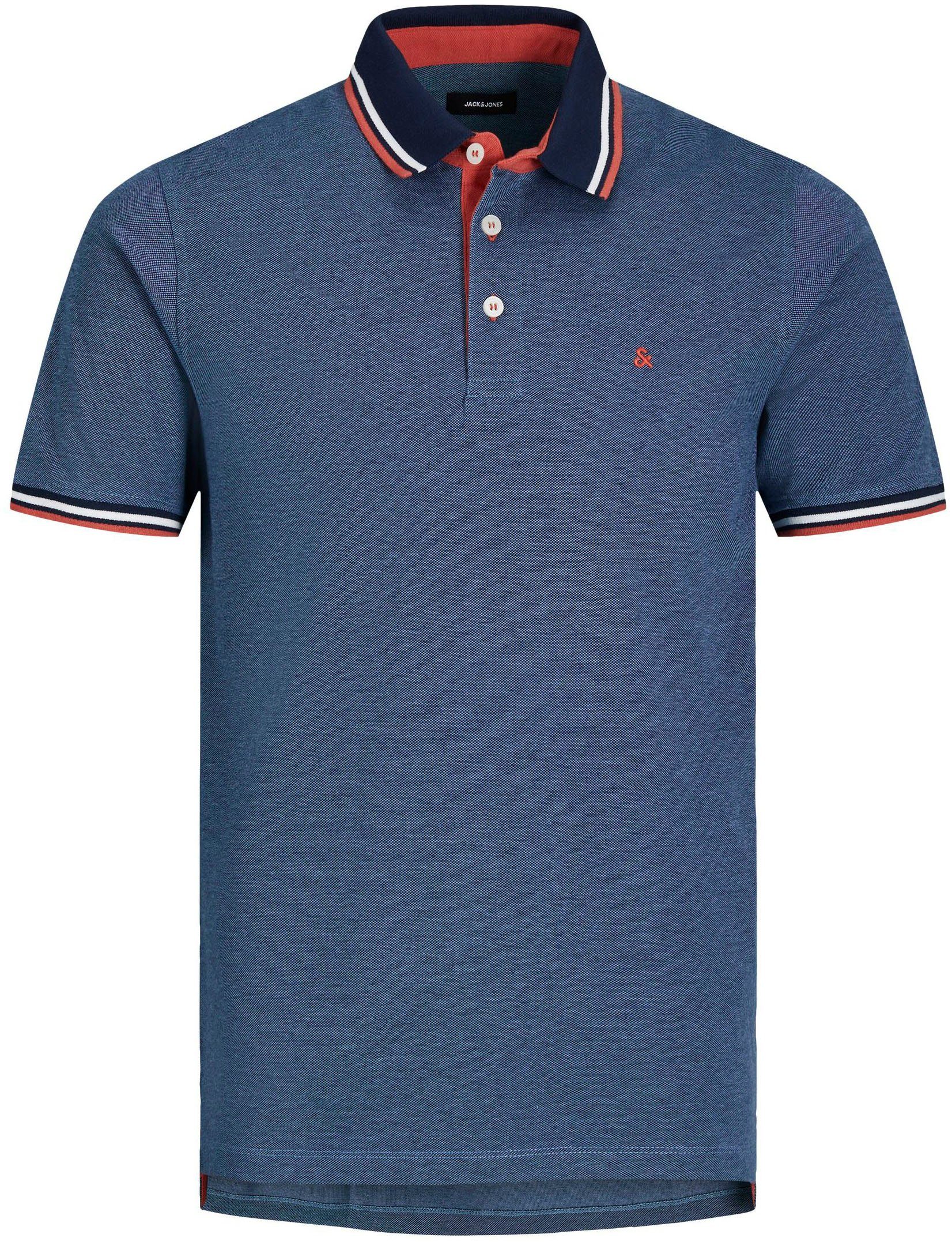 Poloshirt JJEPAULOS im Doppelpack mit Logostickerei und Komfort