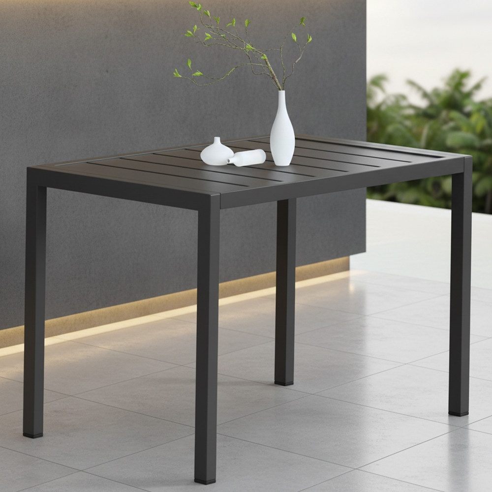 Melko Gartentisch Aluminium Beistell Balkontisch rechteckig Terrassentisch günstig online kaufen