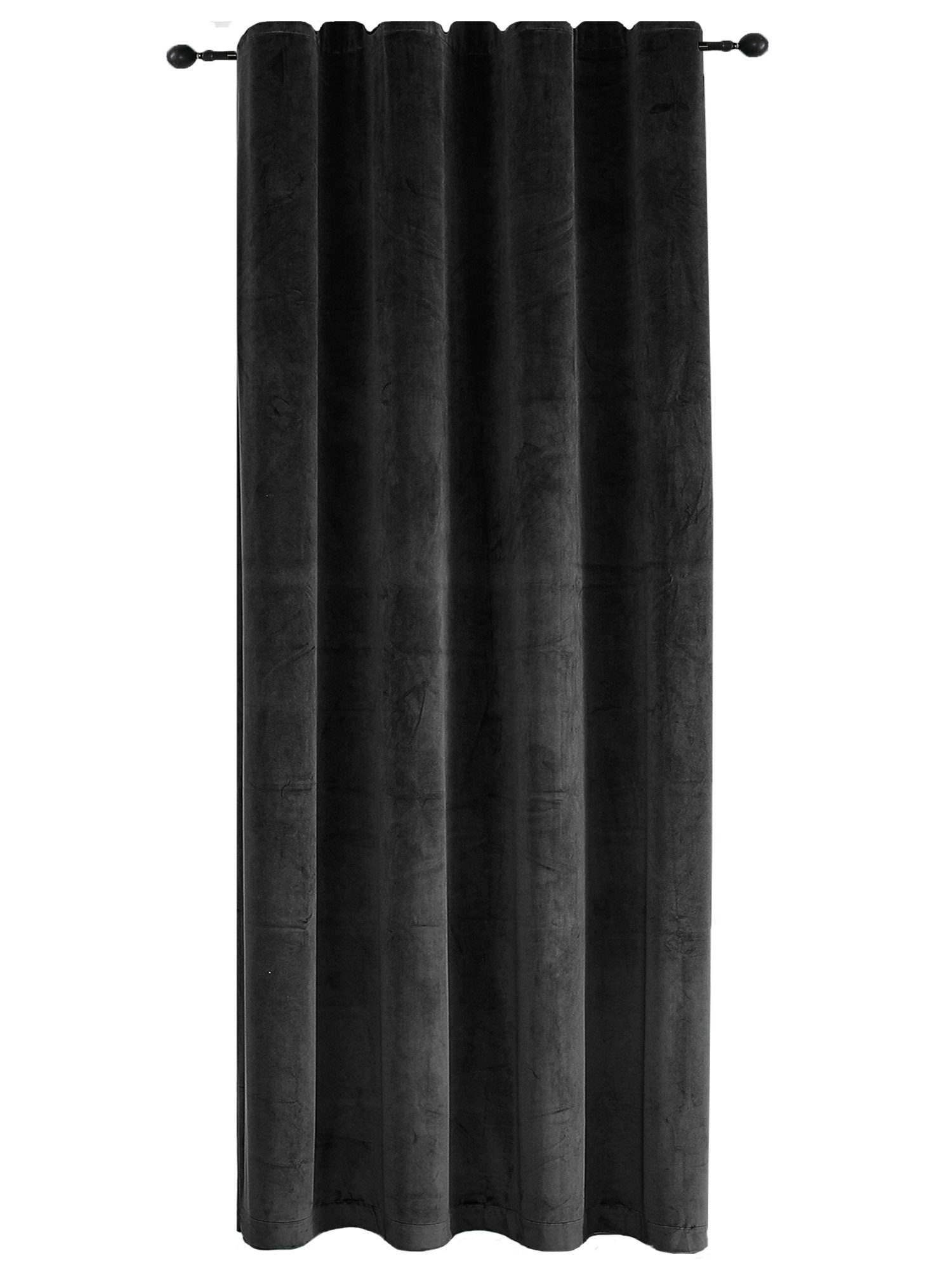 Gardine Vorhang Kräuselband Verdunkelung 140x245 cm Samt weich blickdicht,  Haus und Deko, Kräuselband (1 St), Polyester