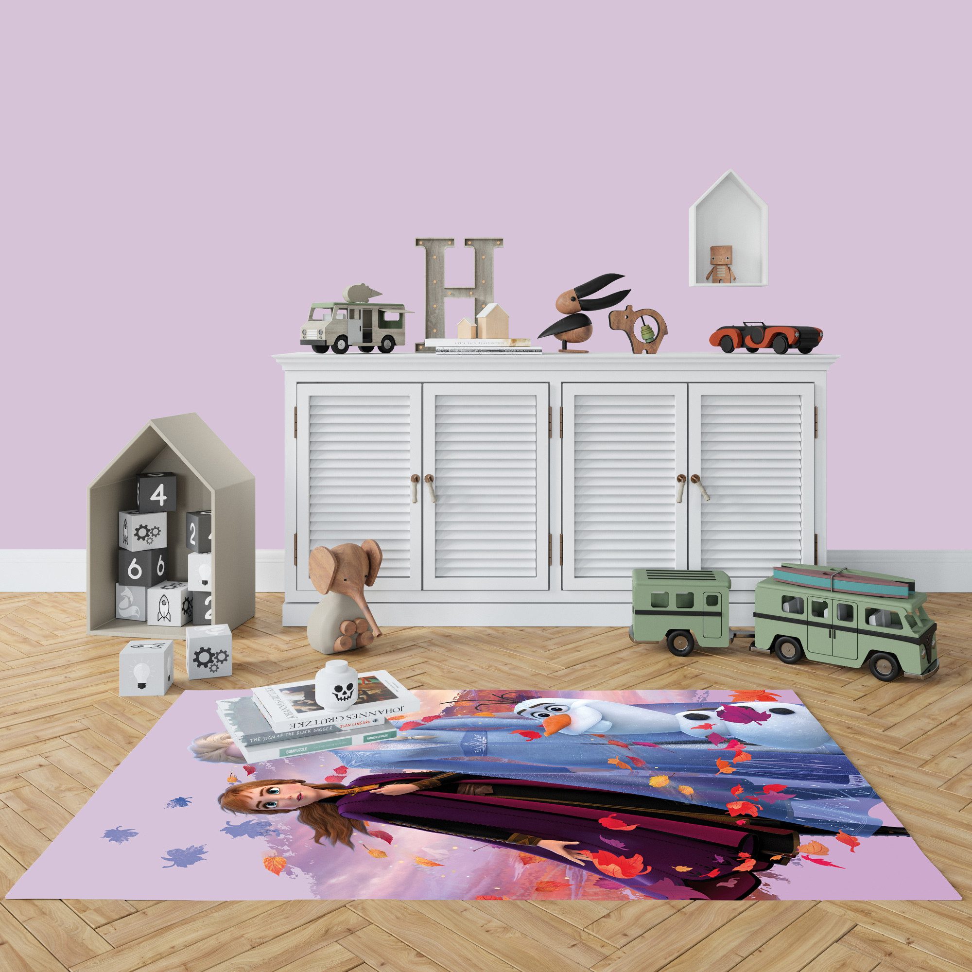 BERONAGE Kinderteppich Frozen Die Eiskönigin Dreamteam Spiel-Teppich 100x13 günstig online kaufen