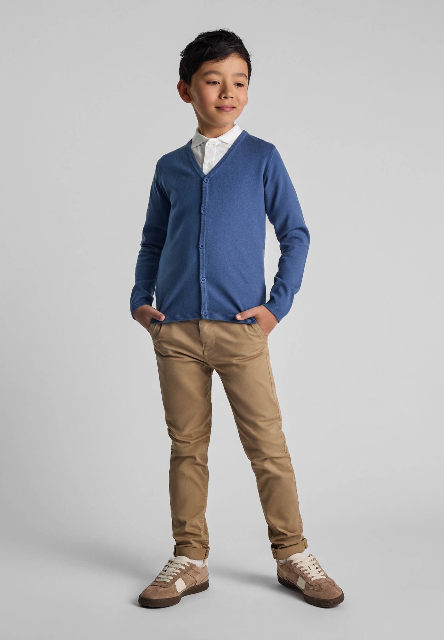 MINOTI Cardigan Feiner Cardigan mit Knöpfen und V-Ausschnitt (2y-14y) günstig online kaufen
