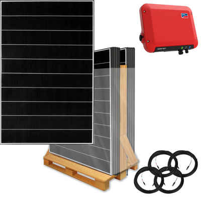 Lieckipedia 4000 Watt Solaranlage zur Netzeinspeisung, einphasig, SMA Wechselricht Solar Panel, Schindeltechnik
