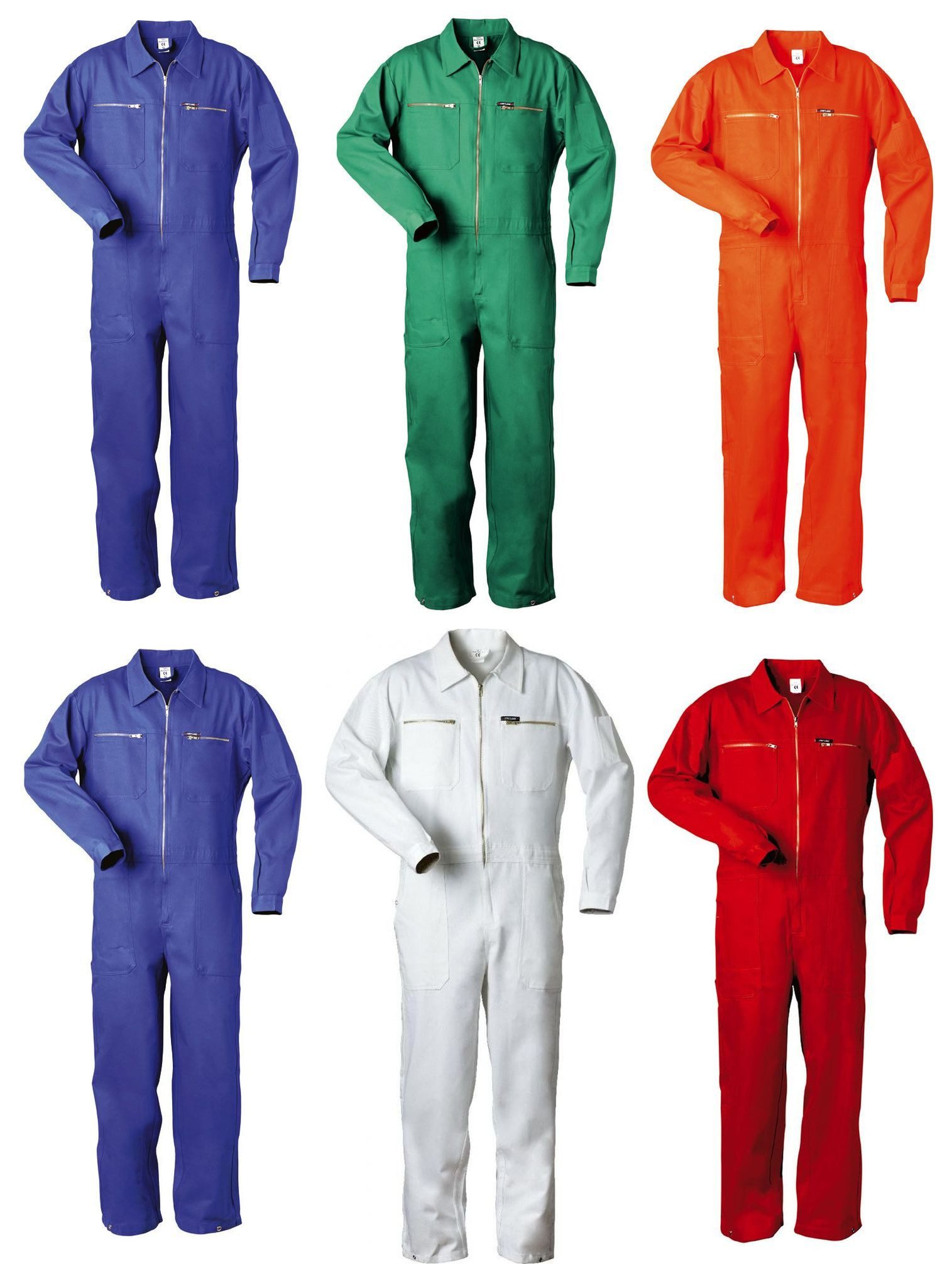 Craftland Arbeitsoverall Herren Rallyekombi srapazierfähig aus reiner Baumwolle 290 g/m² Blaumann mit 7 Raschen bis 60 Grad waschbar