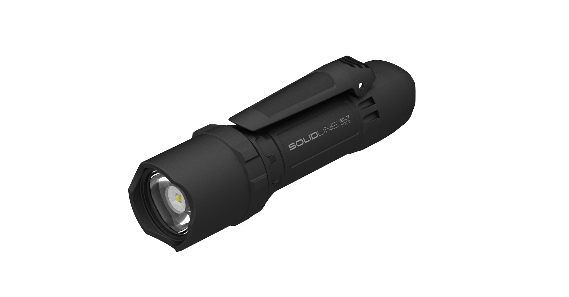 SOLIDLINE Taschenlampe SL7, bis zu 400 Lumen, 200 m Leuchtweite, 30 Std Leuchtdauer, AAA Batterien