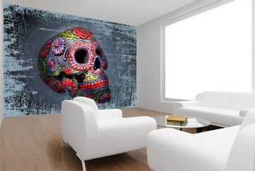 WandbilderXXL Fototapete Smiling Skull, glatt, Kult & Kultur, Vliestapete, hochwertiger Digitaldruck, in verschiedenen Größen