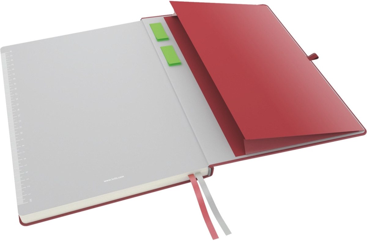LEITZ Notizbuch Notizbuch Complete A4 kariert rot