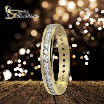 GoldDream Goldring GoldDream Gold Ring Gr.54 weiß (Fingerring), Damen Ring Zirkonia aus 333 Gelbgold - 8 Karat, Farbe: gold, weiß