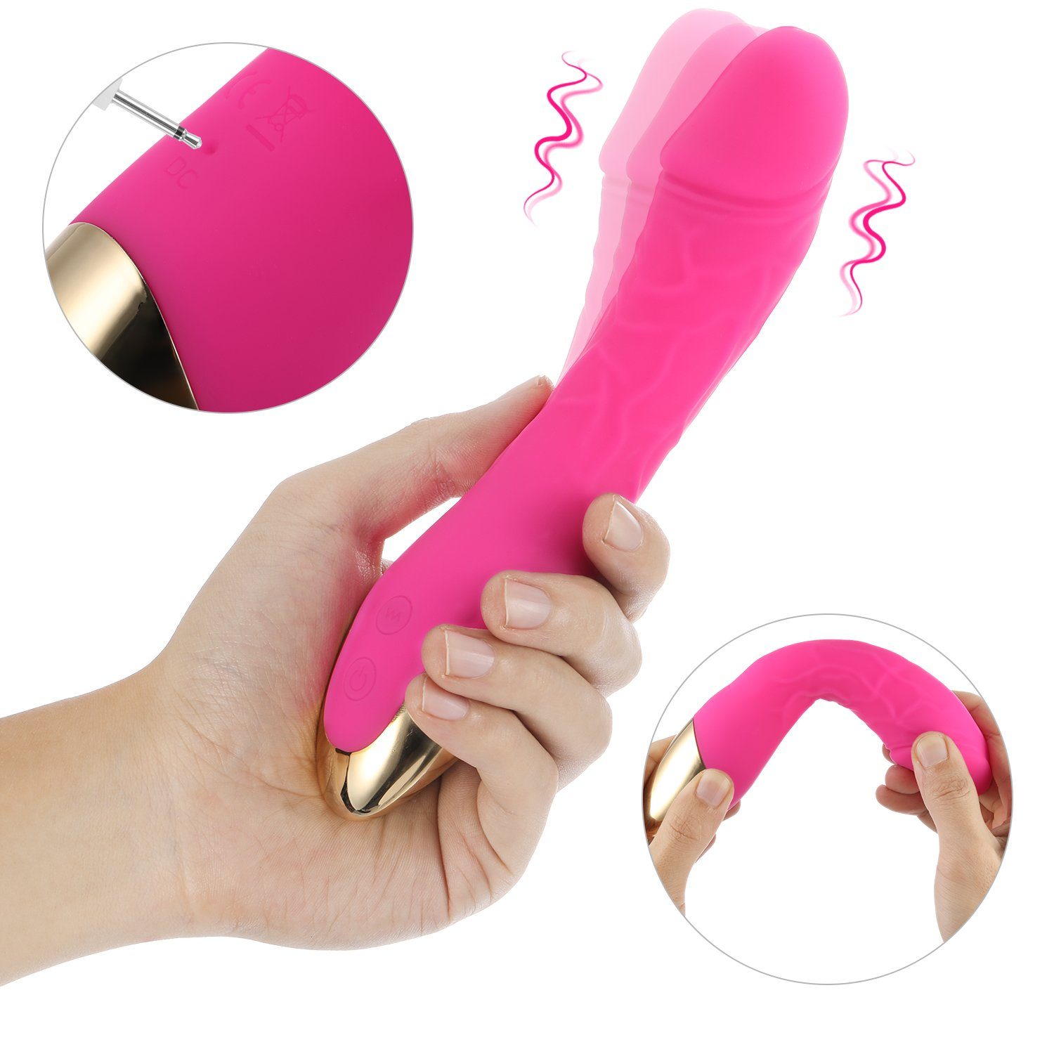 LETGOSPT Vibrator Dildo Anal Vibrator Realistischer G-Punkt Mit Paare, für Vibratorstarb für Vibratoren Dildo Silikon 10 Sexspielzeug Paare Vibrationsmodi