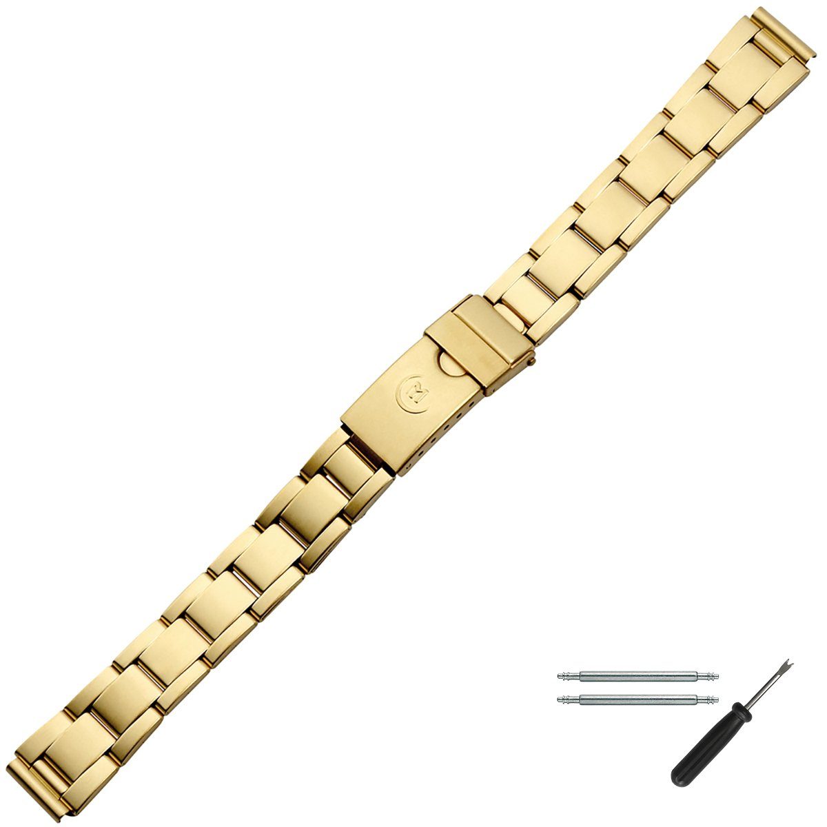 MARBURGER Uhrenarmband 12mm Edelstahl Gold günstig online kaufen