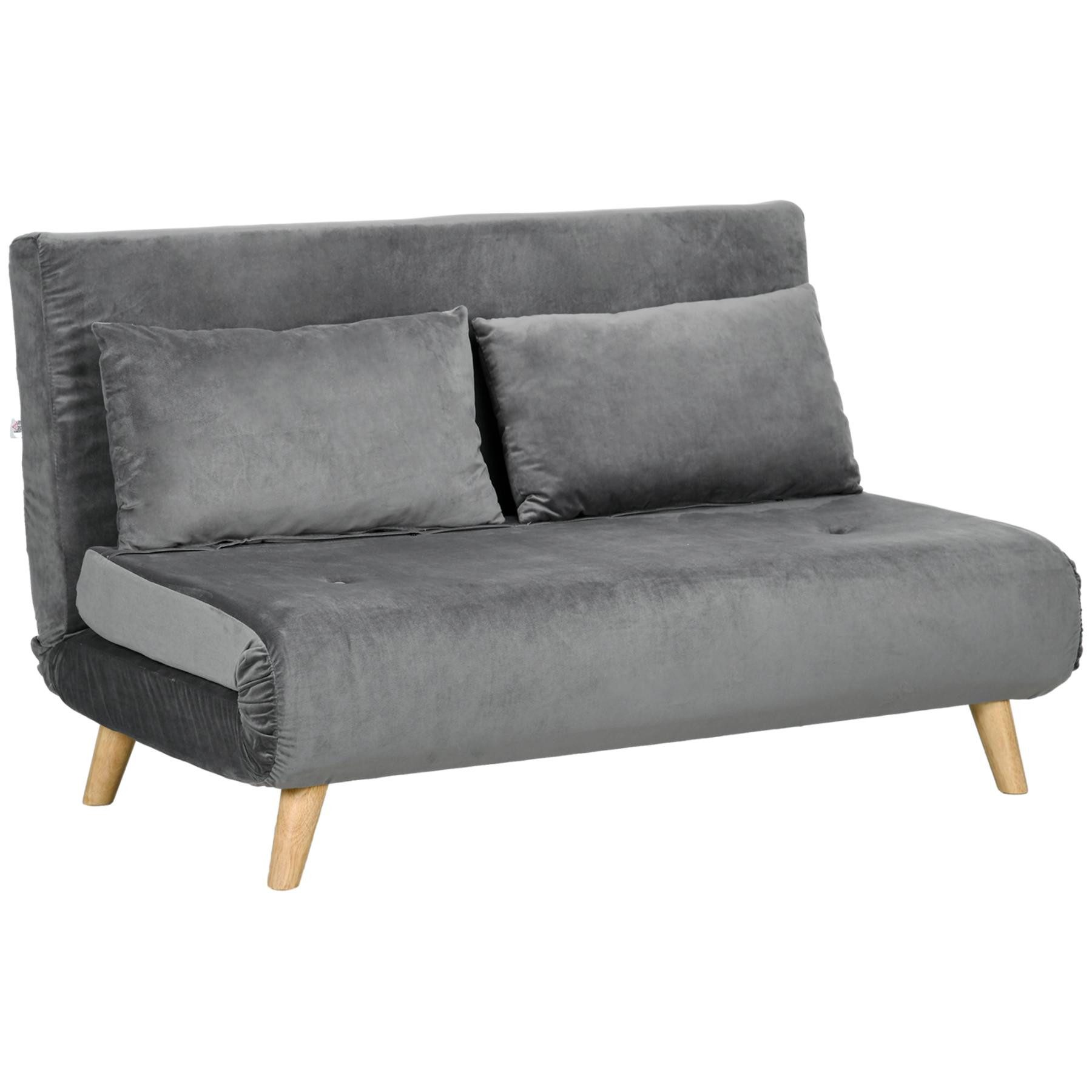 FELIXLEO Schlafsofa Schlafsofa Relaxsofa Sofa Couch inkl 2 Kissen Samtoptik 130, 1 Teile