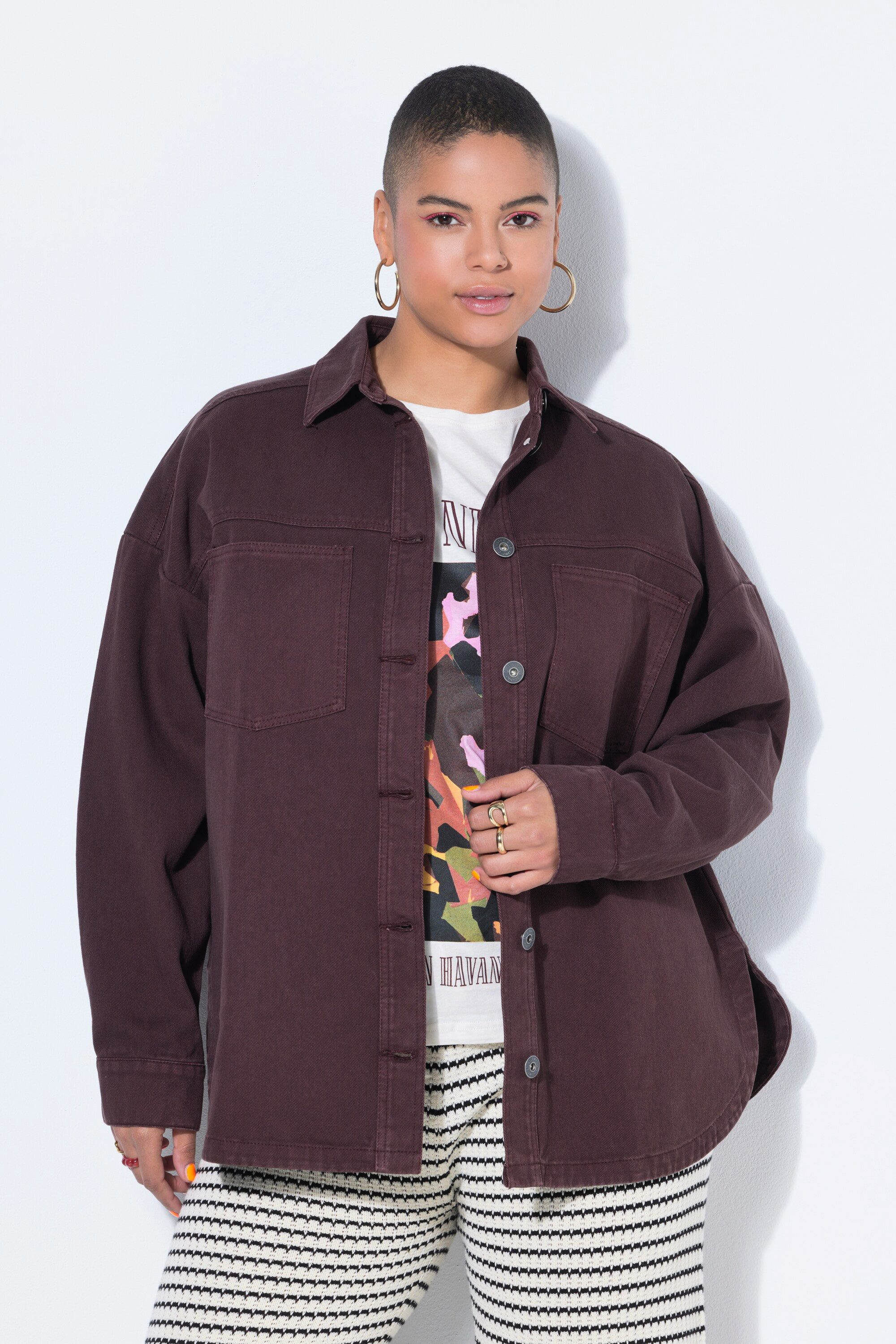 Studio Untold Hemdbluse Jeanshemd oversized Langarm