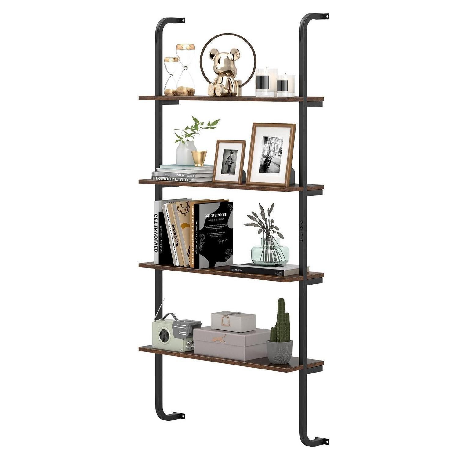 LuxusKollektion Leiterregal Leiterregal 4 Ebenen Braun 70x150cm, 1-tlg.