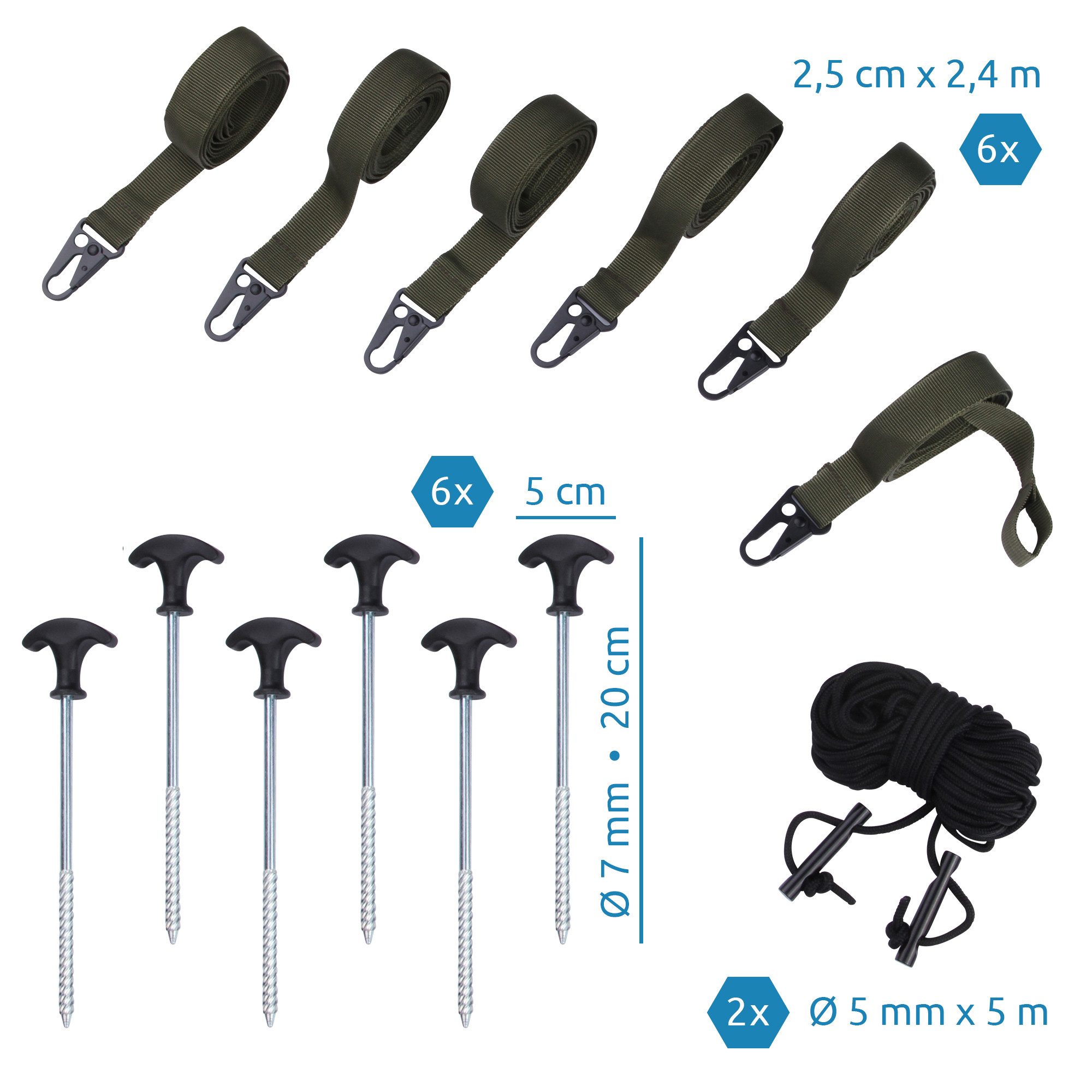 yourGEAR Sonnensegel yourGEAR Bushcraft Tarp 3x3 - Regendach Sonnensegel Unterstand 5000mm