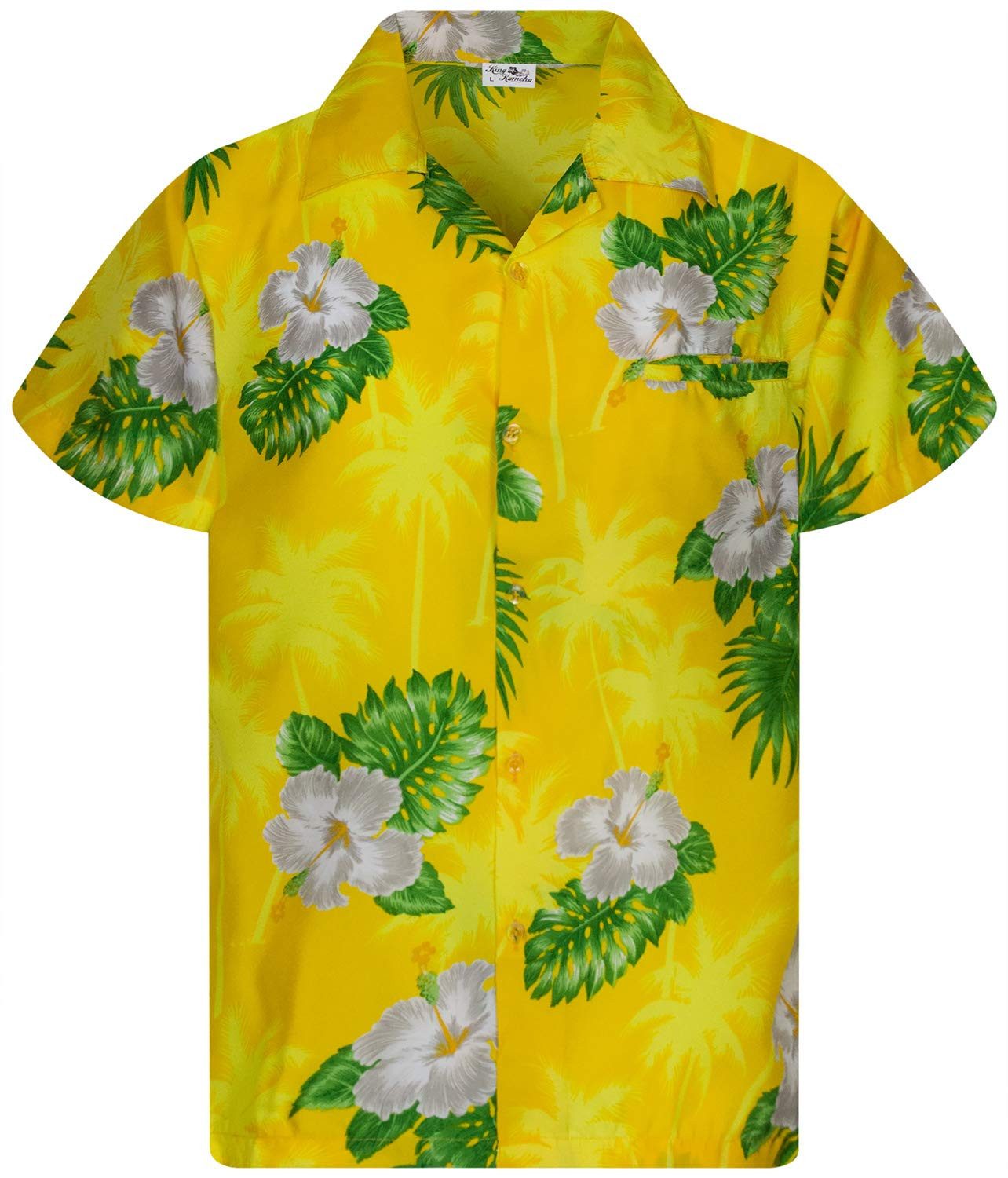 Hawaiihemd Small Flower Kids Funky Hawaii-Hemd Kinder Kurzarm Front-Tasche