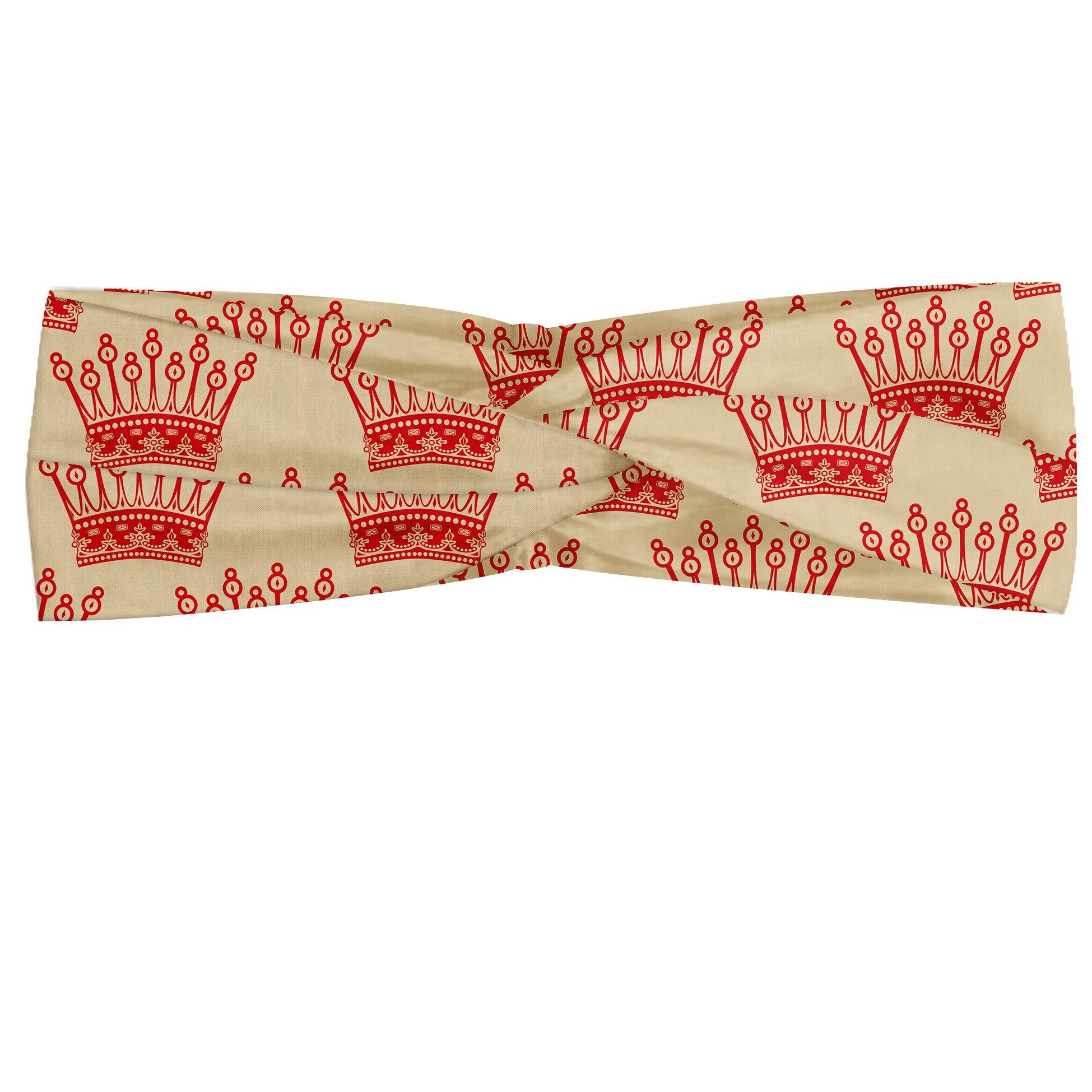Abakuhaus Stirnband Elastisch und Angenehme alltags accessories Königin Vintage Red Crown Pattern