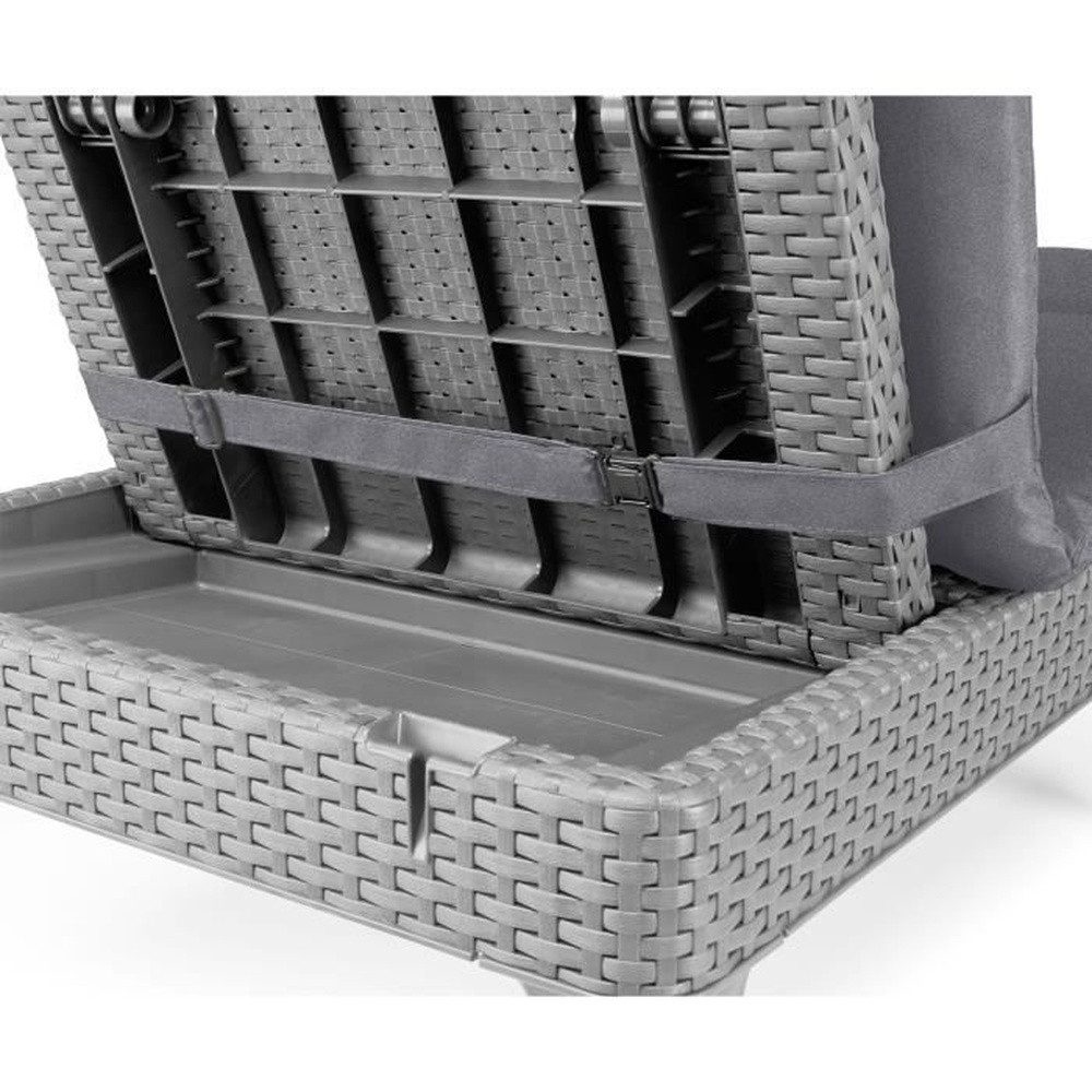 Allibert Gartenliege Allibert by Keter – Jaipur – Sonnenbaden in geflochtenem Kunstrattan