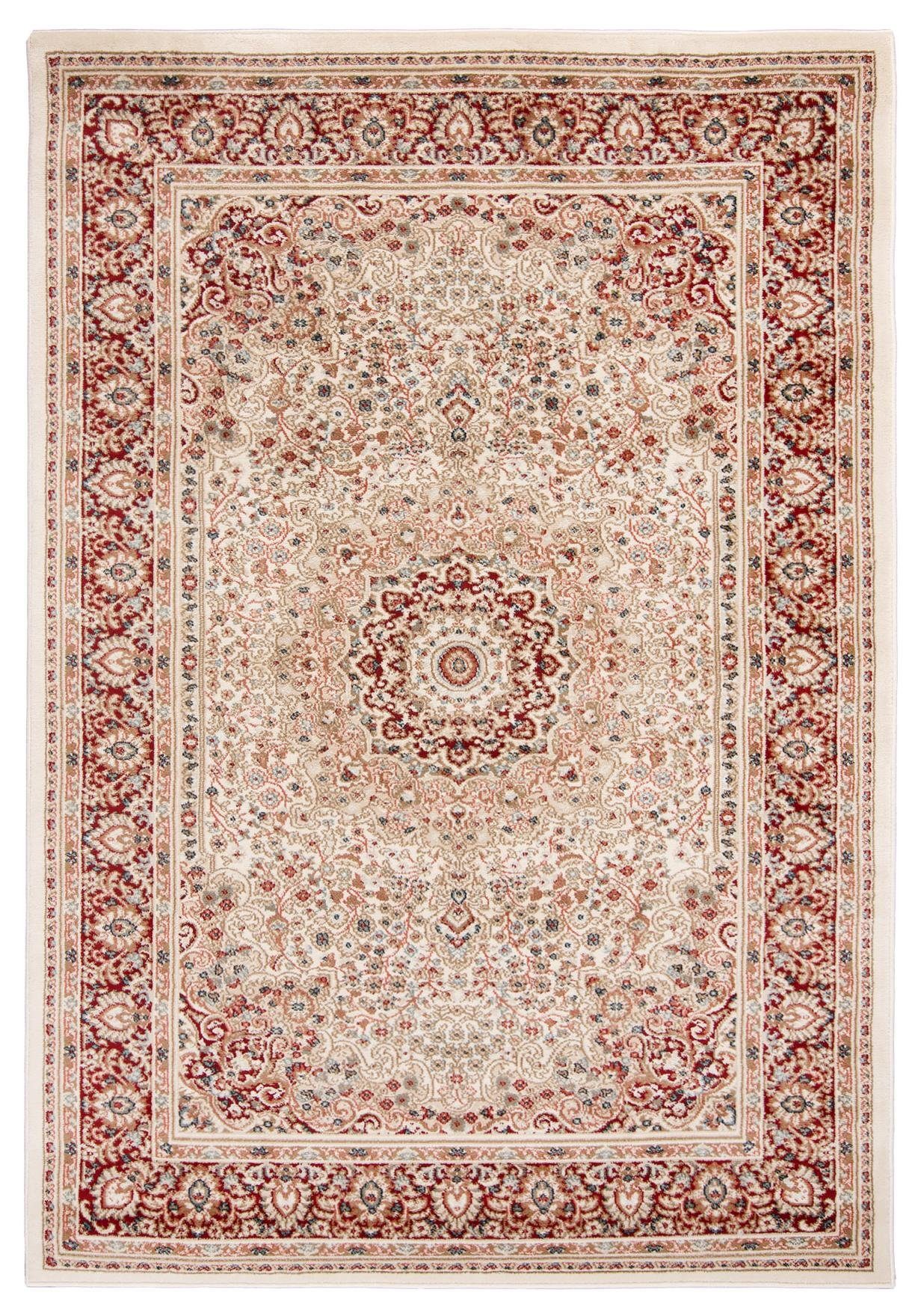 Teppich 100 Oriente Mazovia, Fußbodenheizung, Creme, Orientteppich Orient cm, x 60 Pflegeleicht, - Wohnzimmerteppich Geeignet Traditioneller Teppich Rot für