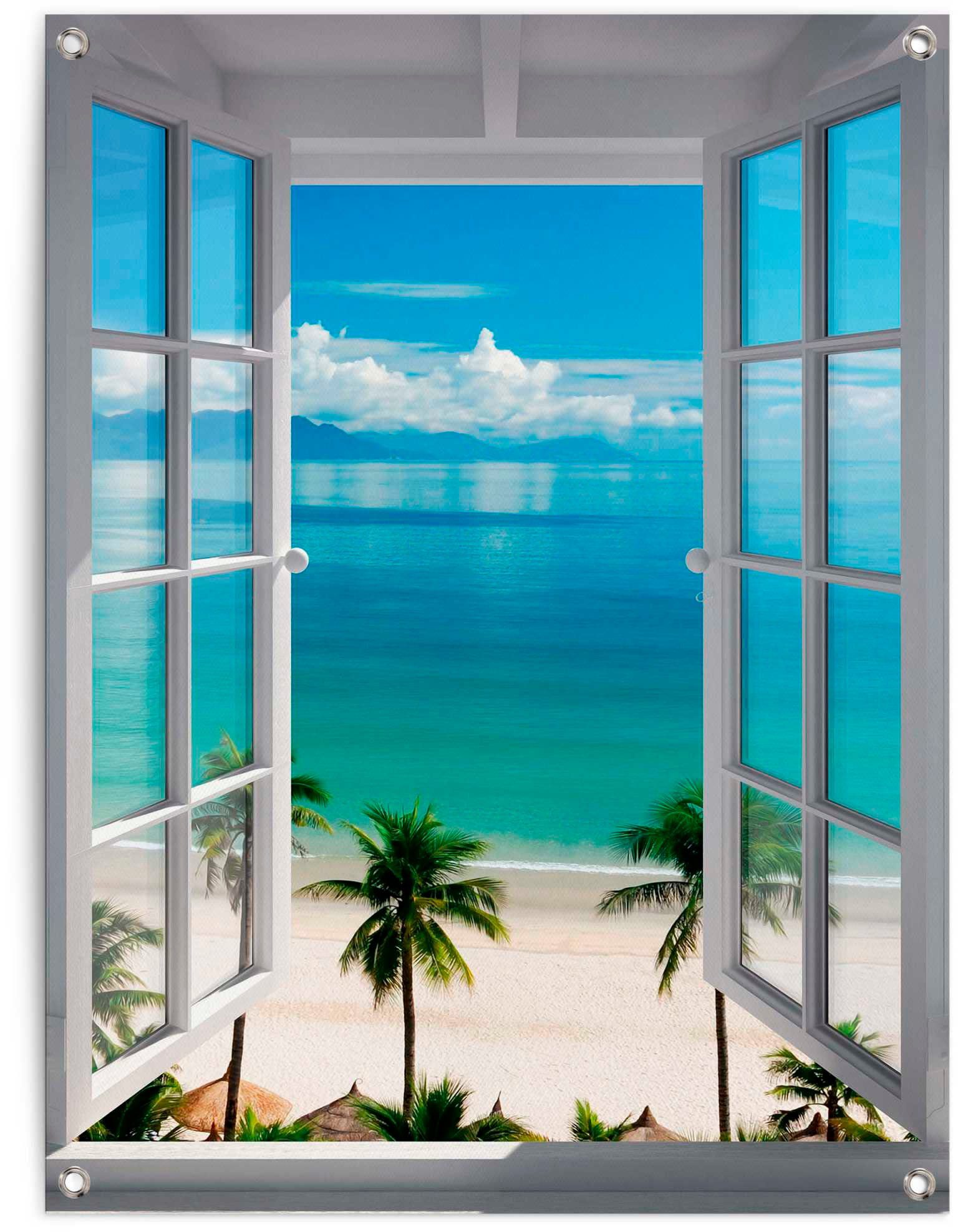 Reinders! Poster Fenster zum Strand