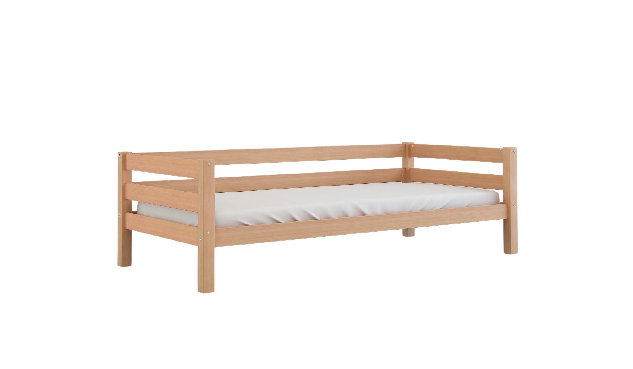 Buche massiv cm Jugendbett 90x200 Hochbett Polini Home Natur MARK