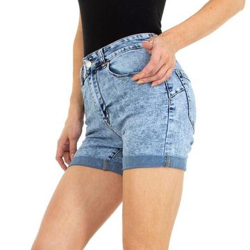 Ital-Design Jeansshorts Damen Freizeit Stretch Shorts in Blau