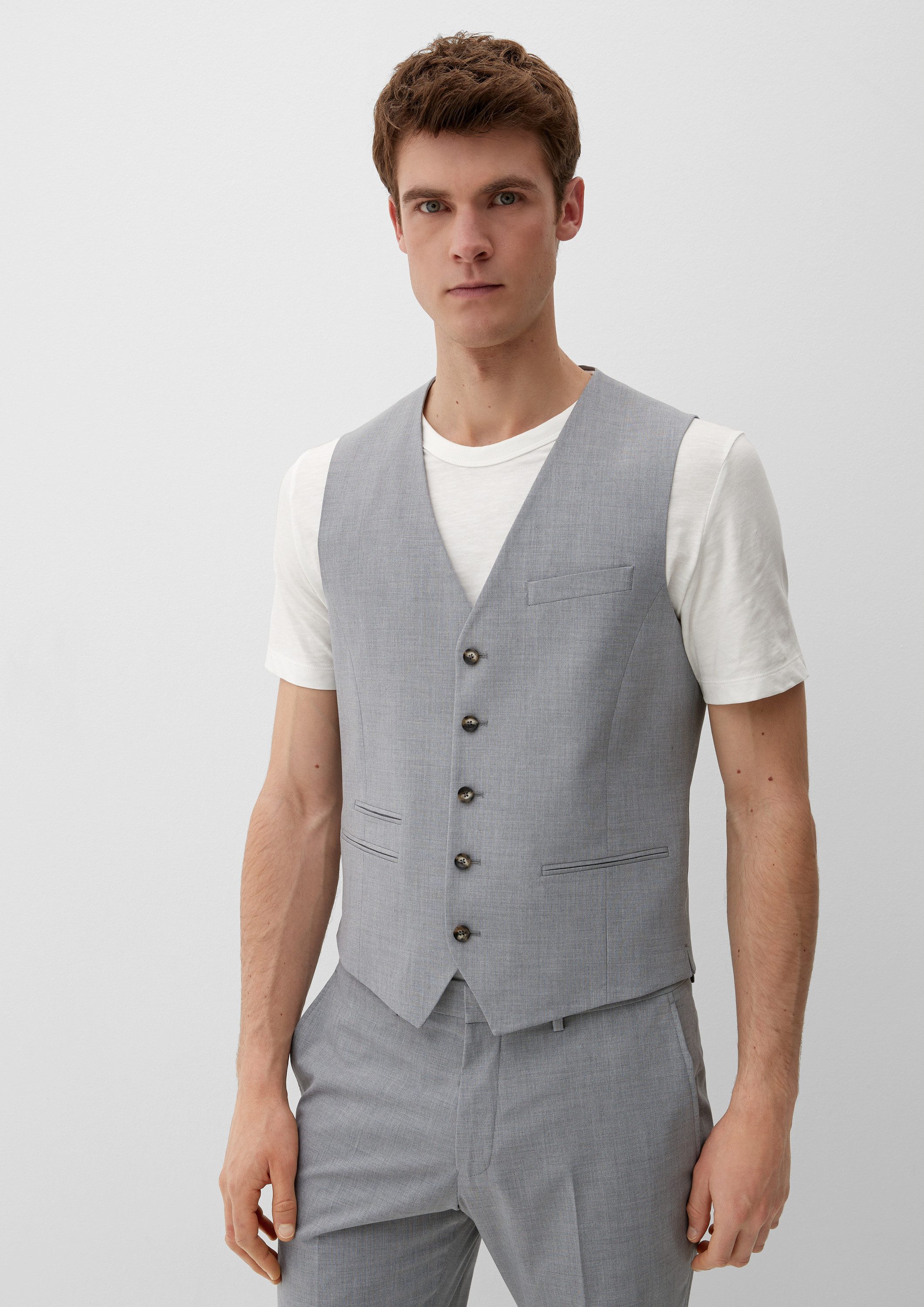 s.Oliver Jackenblazer Indoor-Weste S.ONICE Weste aus Viskosemix