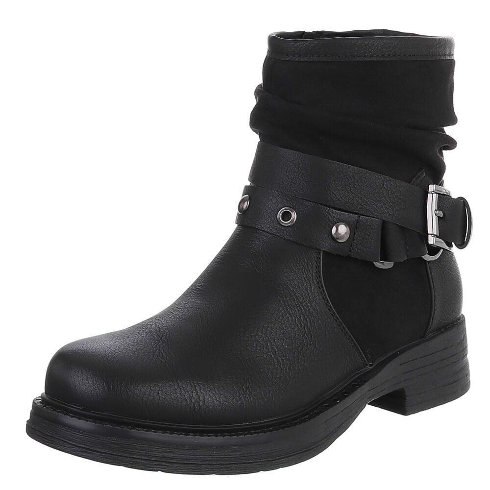 Ital-Design Stylische Stiefelette mit Schnalle für Damen – Alltagslook Stie günstig online kaufen