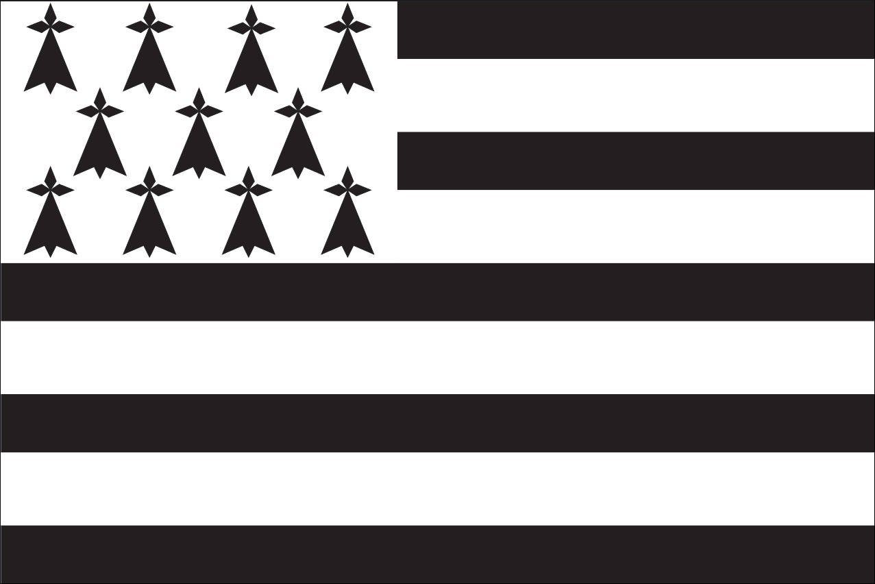 flaggenmeer Flagge Flagge Bretagne 110 g/m² Querformat