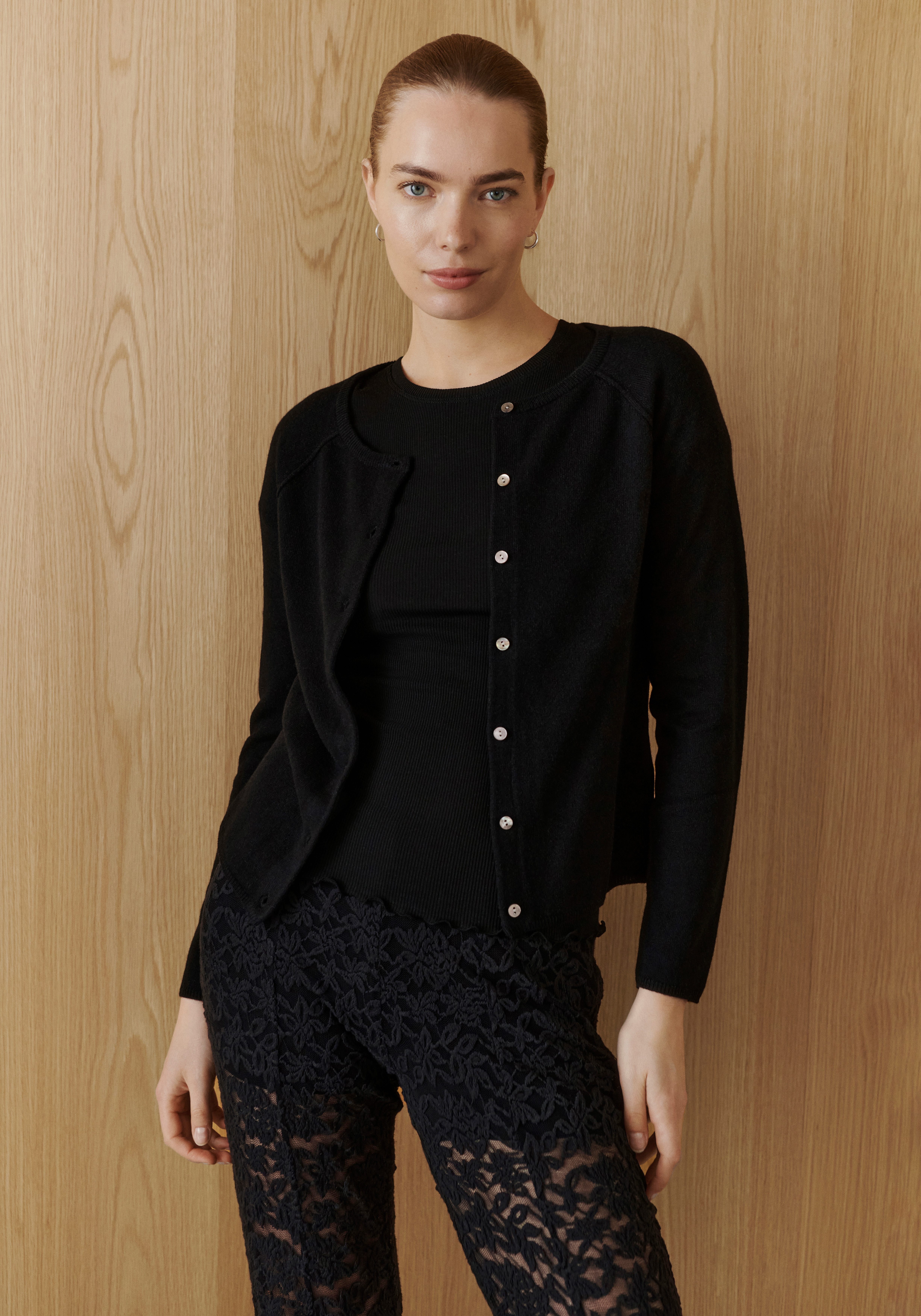 rosemunde Strickjacke LAICA Langarm, Knöpfe als Verschluss, Rundhalsausschn günstig online kaufen