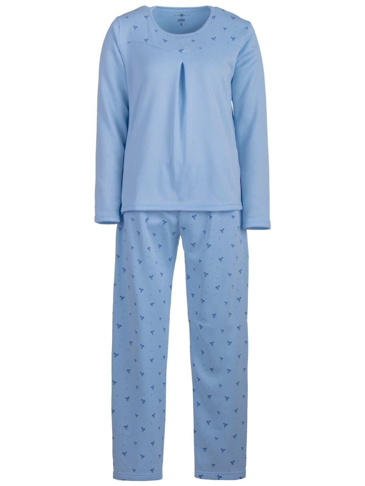 Lucky Schlafanzug Pyjama Set Thermo - Spitzendruck Schleife