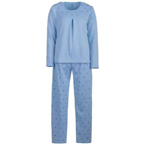 Lucky Schlafanzug Pyjama Set Thermo - Spitzendruck Schleife