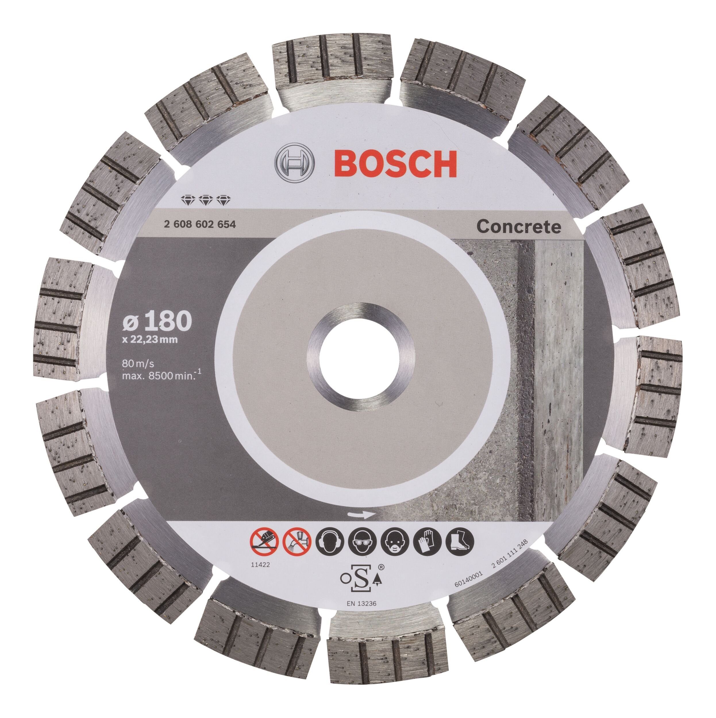 BOSCH Trennscheibe, Ø 180 mm, Best for Concrete Diamanttrennscheibe - 180 x 22,23 x 2,4 x 12 mm