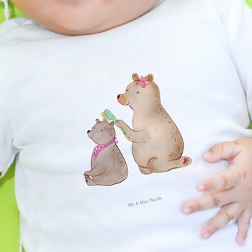 Mr. & Mrs. Panda Strampler Bär mit Kind - Weiß - Geschenk, Langarm, Muttertag, Mutter, Mama, Mäd (1-tlg)
