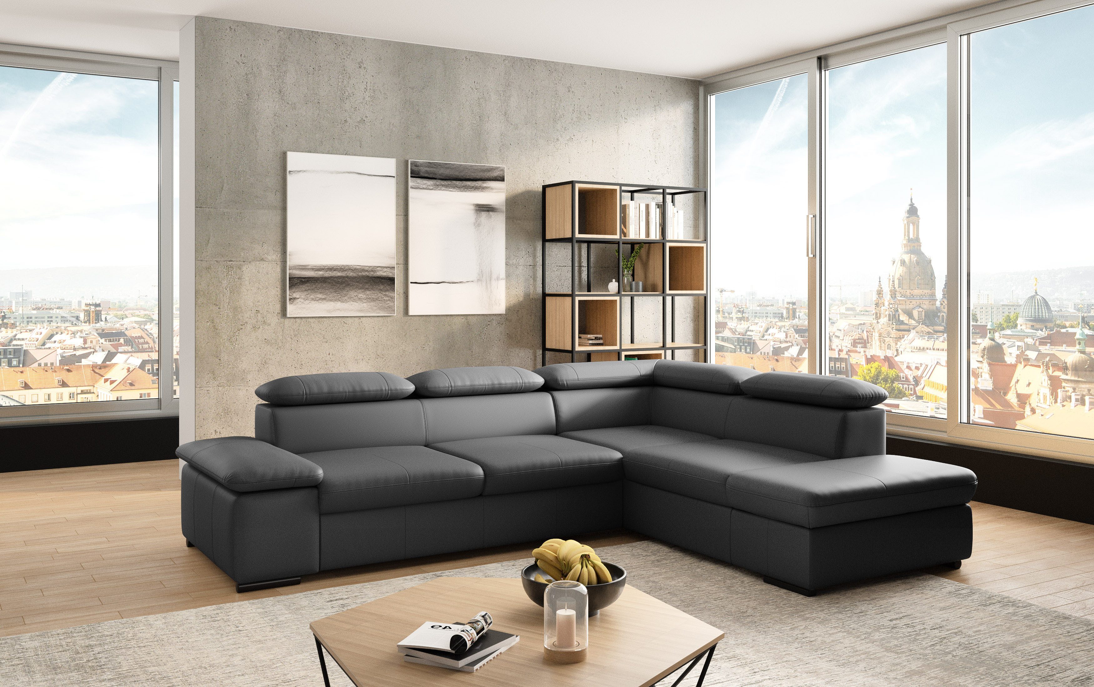 sit&more Ecksofa Alcudia L-Form, mit Armteilverstellung, optional Kopfteilverstellung und Bettfunktion