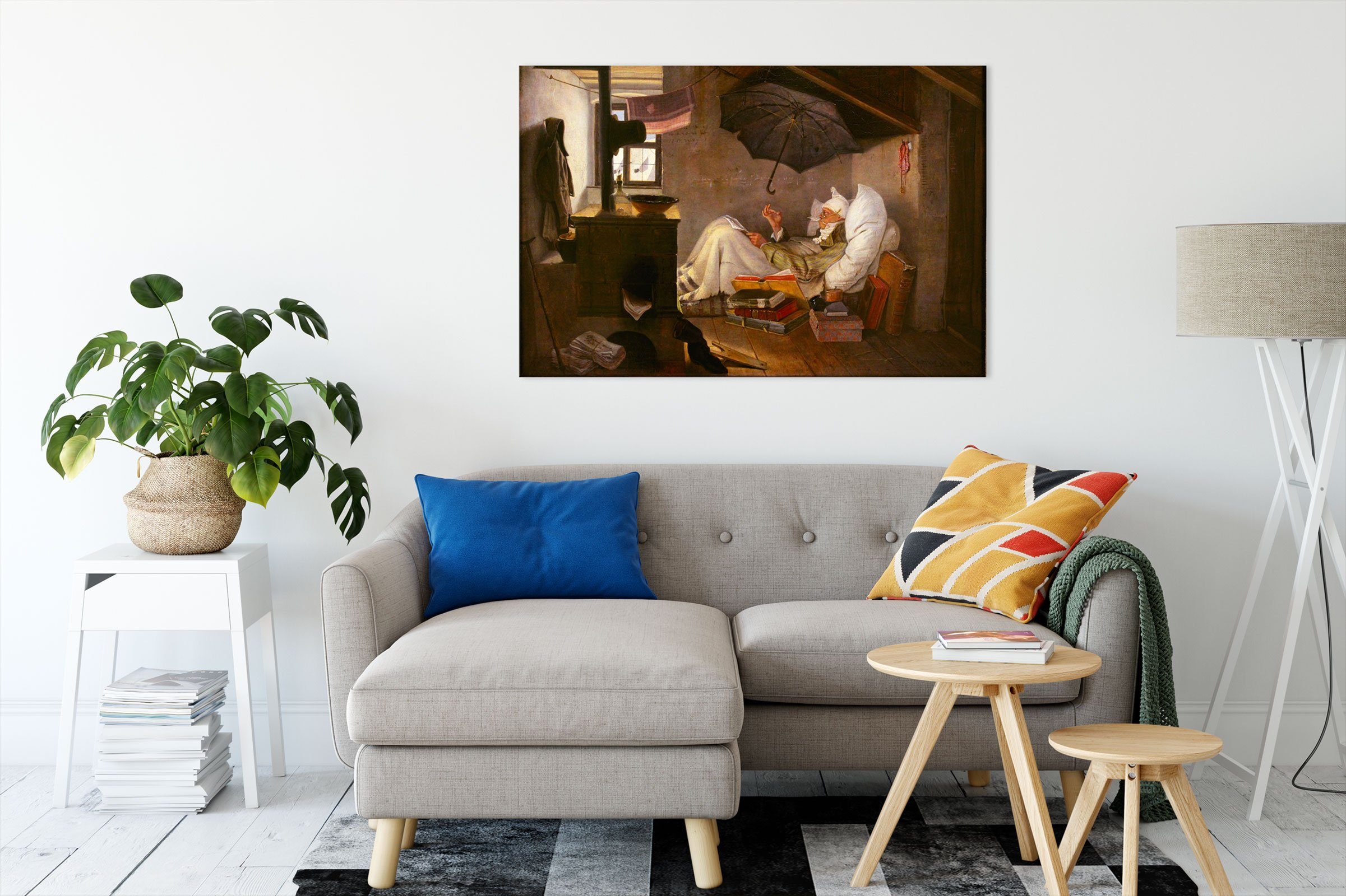 Pixxprint Leinwandbild Carl Spitzweg - Der günstig online kaufen