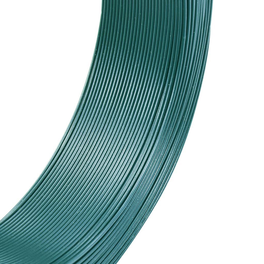 vidaXL Draht Zaun-Bindedraht 250 m 0,9/1,4 mm Stahl Schwarzgrün, (1St)