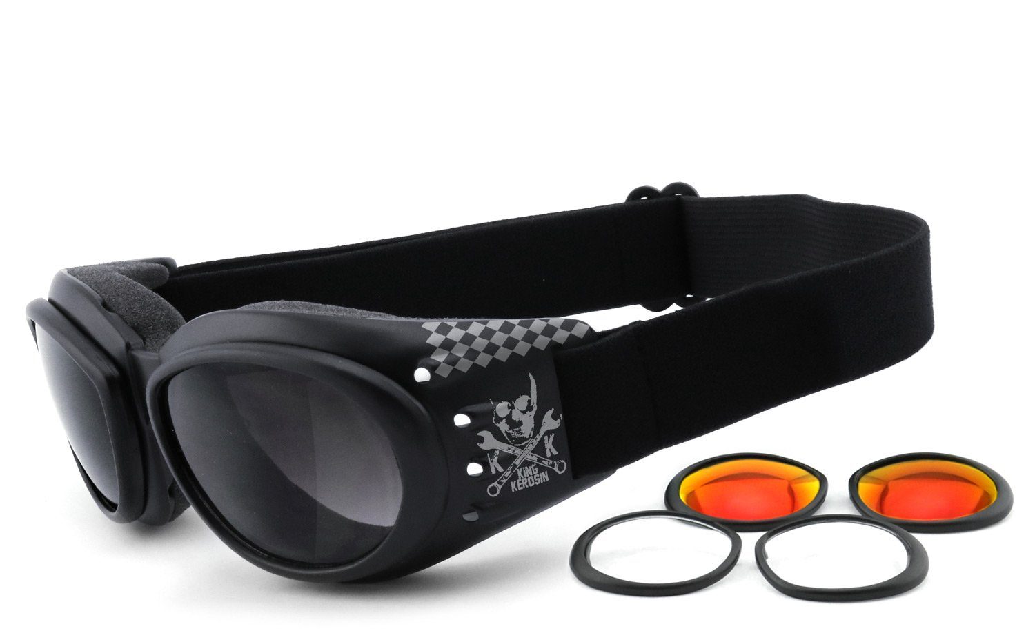 KingKerosin Motorradbrille »KK175«, inkl. 3 Paar Wechselgläser, viele  Extras online kaufen | OTTO