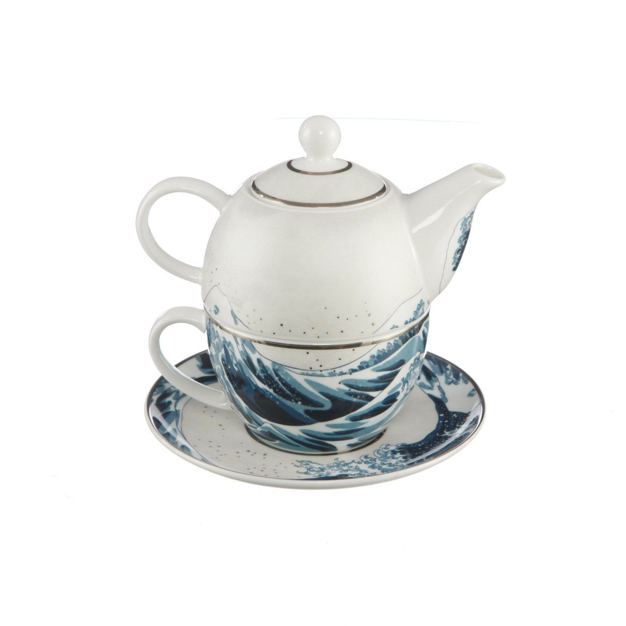 Goebel Teekanne, Weiß Porzellan H:15.5cm D:15.5cm