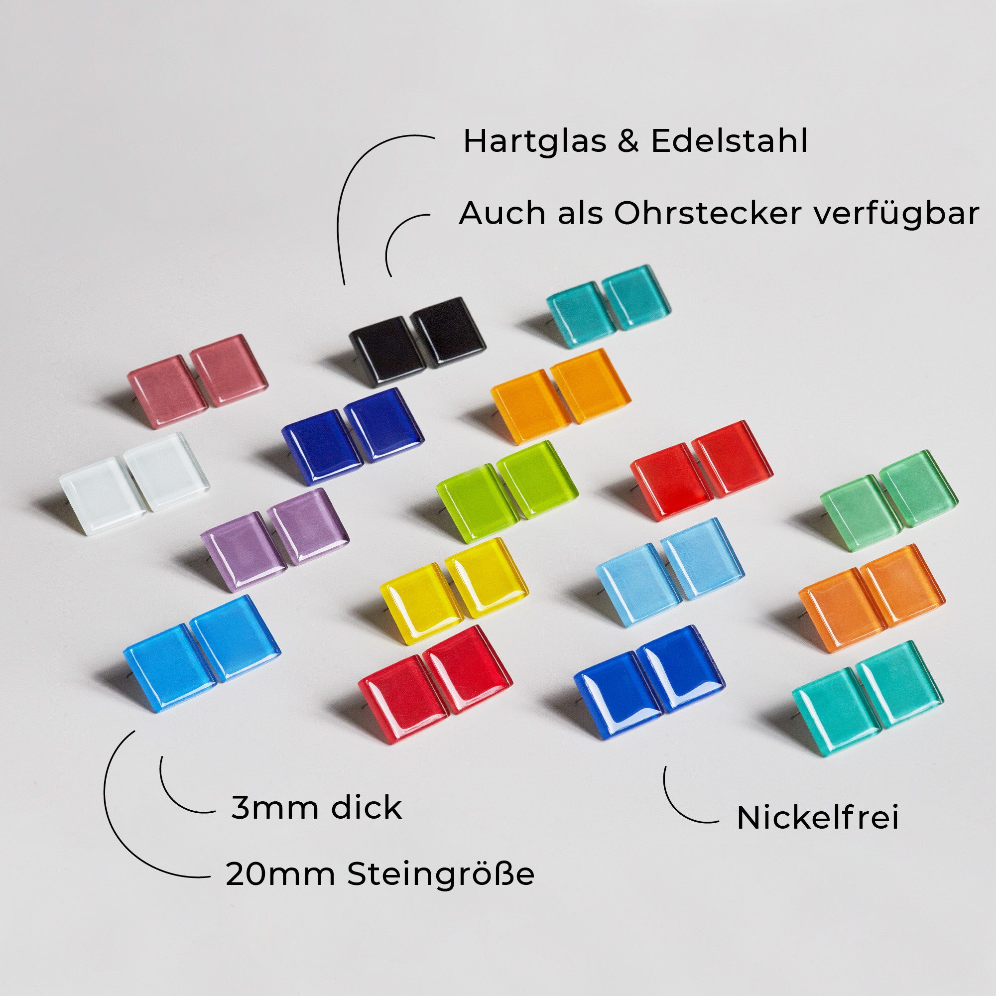 ALEXASCHA Paar Ohrclips Geometrische Statement Clip Ohrringe ohne Ohrlöcher & ohne drücken – Bild 3 von 5