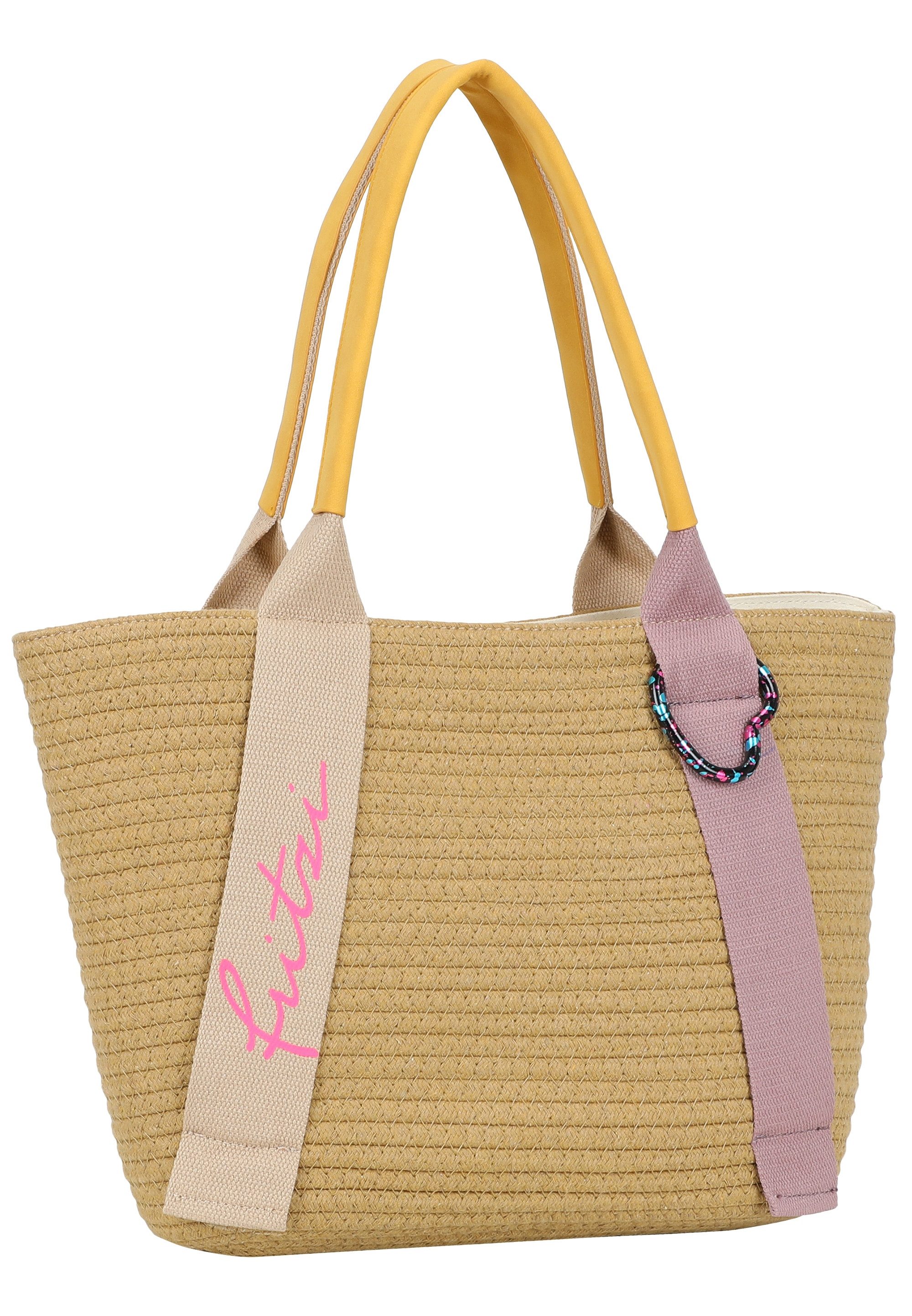 Fritzi aus Preußen Henkeltasche Happy Summer Shopper, mit Reißverschluss und Herz-Karabiner