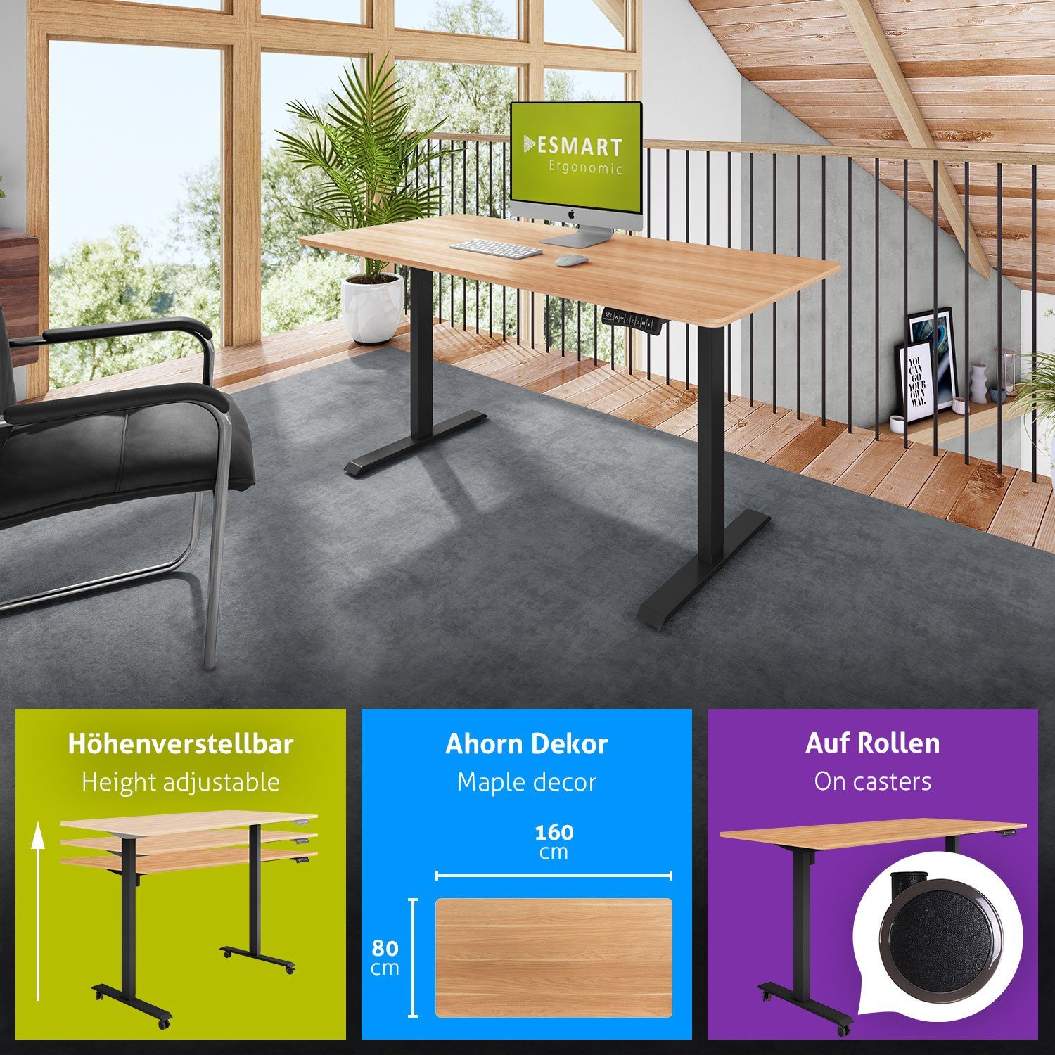 ESMART Schreibtisch ESMART Germany, ETX-121 Elektrisch günstig online kaufen