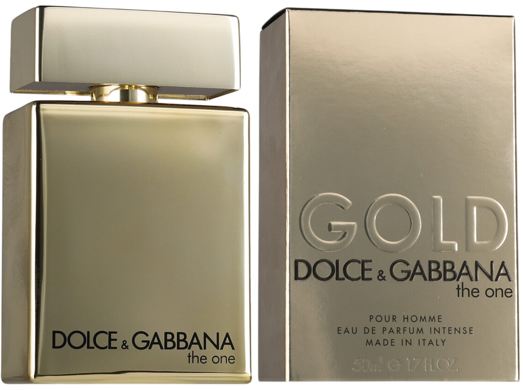 DOLCE & GABBANA Eau de Parfum The One Gold Pour Homme intense EDP Herren Spray, Würzig-holziger Duft mit Blutorange, Vetiver, Salbei und Patchouli