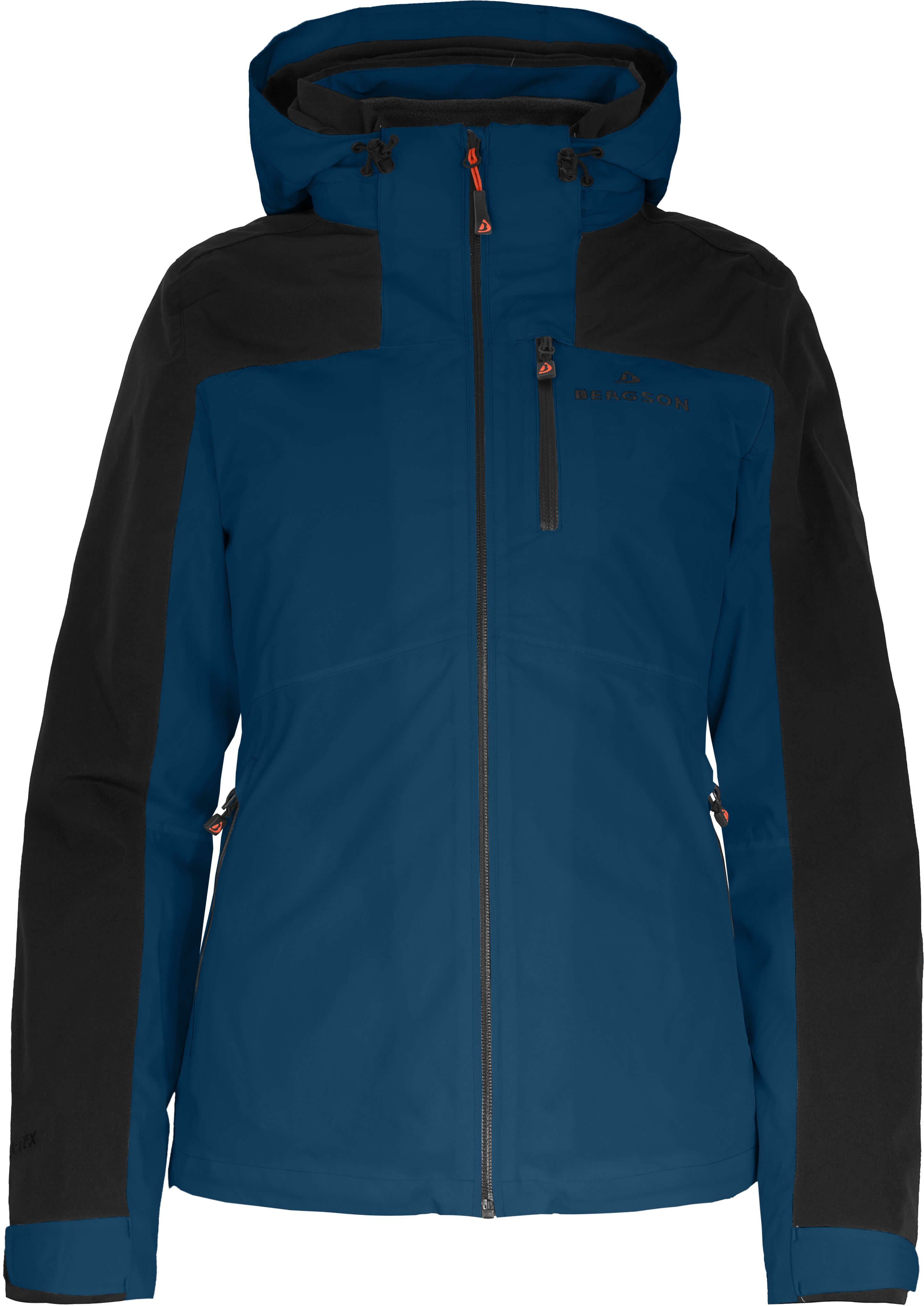 Bergson Outdoorjacke KURRIKA Doppeljacke blau Wassersäule, 20000 Normalgrößen, dunkel Damen Fleece mm Regenjacke, Innenjacke