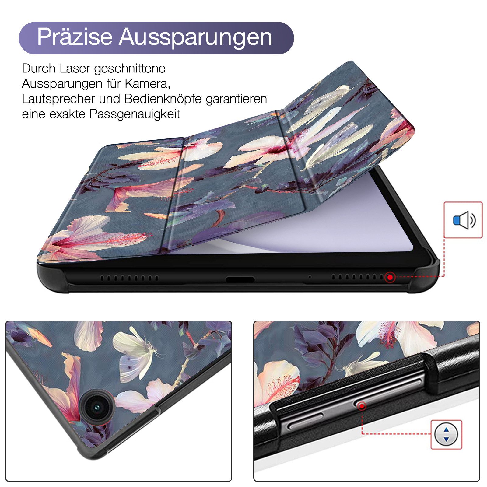 Tec-Expert Tablet-Hülle Tablet Cover Hülle für Samsung Galaxy Tab A11+ 11.0 2025 11.0 Zoll, 11.0", Schutzhülle Klapphülle Tasche Case – Bild 5 von 5